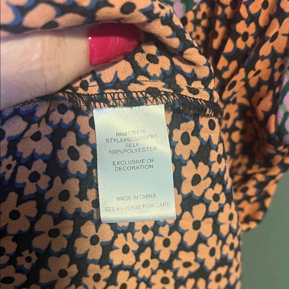 Black Rainn Multicolor Patterned Blouse - image 3